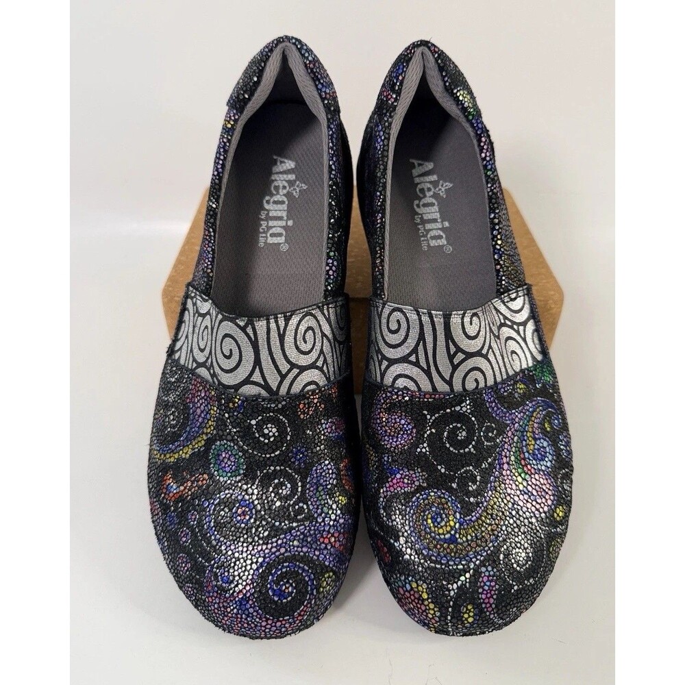 Alegria GLE-542 Paisley Shimmer Slip On Professional Shoes EU 38 US 8-8.5 Artsy